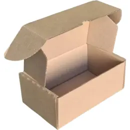 Shipping Box - Small Rectangle Brown Open